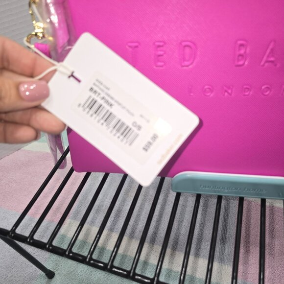 Ted Baker London Saffiano Deboss Wristlet Pouch - Picture 5 of 8